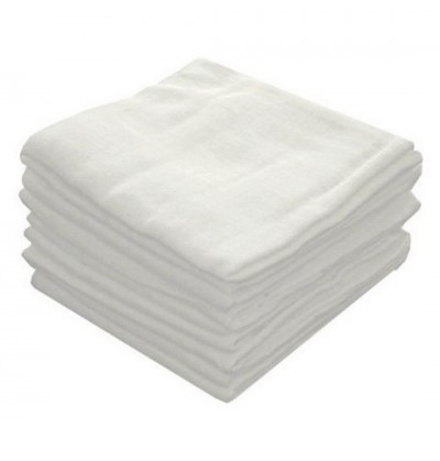 White cotton diaper, 10 pieces
